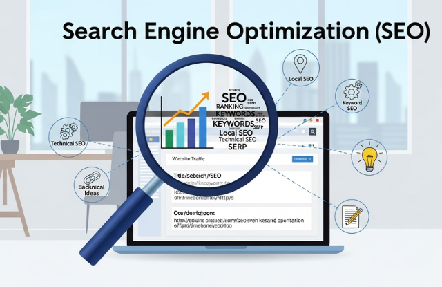 Search Engine Optimization (SEO)What is SEO

SEO basics

How SEO works

On-page SEO

Off-page SEO

Technical SEO

Keyword research

Google ranking factors

Organic search traffic

Website optimization

SEO for beginners

Search engine algorithms

Content optimization

Link building

SEO best practices

SERP (Search Engine Results Page)

SEO strategy

Search visibility

Website ranking improvement